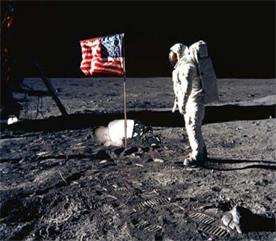 baby planking moon landing 1969
