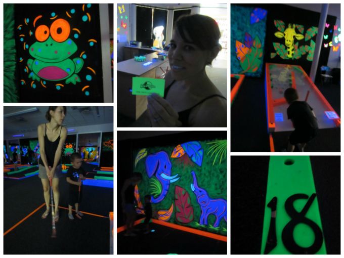 GlowGolf (Real Glow-In-The-Dark Miniature Golf) A Family Friendly Review