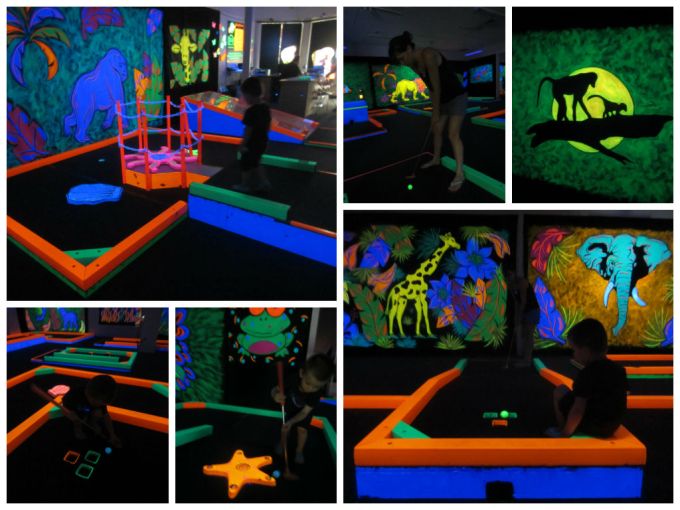 GlowGolf: Real Glow-In-The-Dark Miniature Golf- A Family Friendly Review