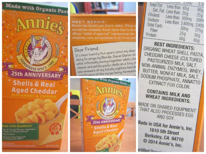 Experiment: Compare Annie's Homegrown Ingredients A Year From Now