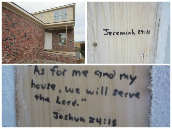 Dear Jack: Writing Bible Verses On Our Unfinished House