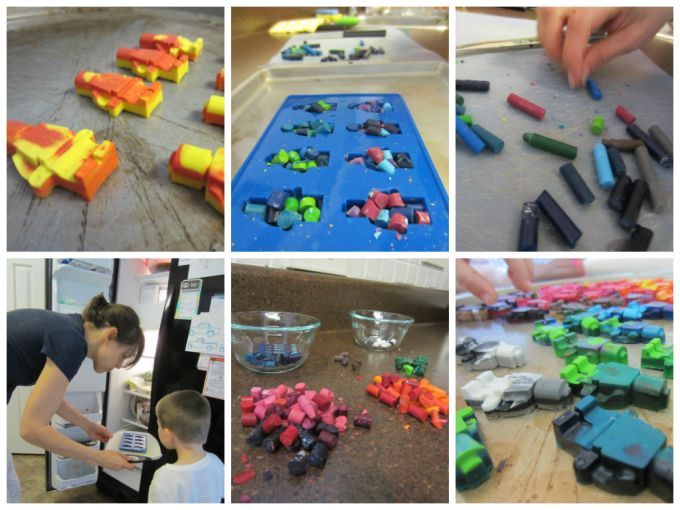 Making Cool Party Favors By Baking Crayons In Lego Man Molds