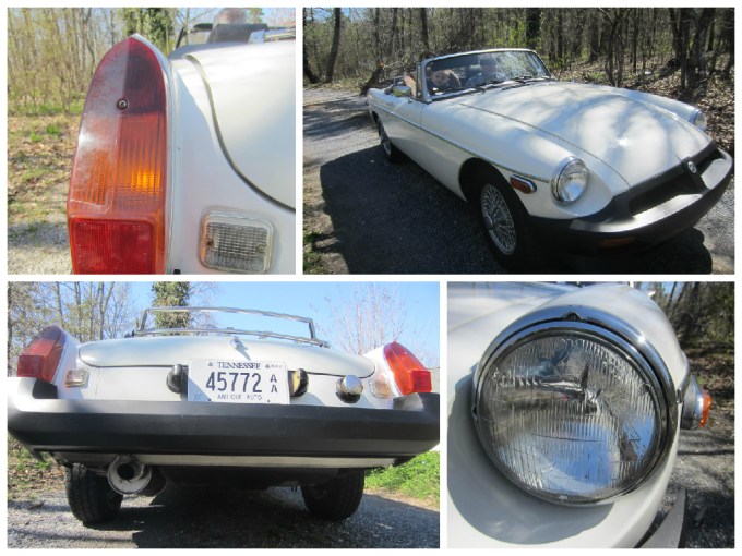 White 1980 MG MGB Convertible