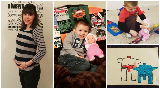 Dear Holly: Your Brother is Practicing for You with a Baby Doll