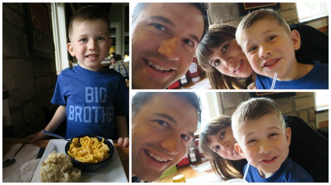 On Sunday, for one of our last meals with her before her flight, we took her to Chile’s; a place that actually serves vegan burgers for me and has mac-and-cheese that you are crazy about: “Daddy, this is the best kind!”