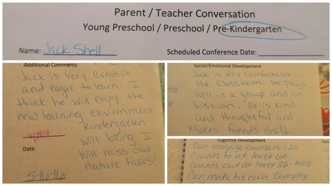 Dear Jack: You Graduated Pre-K!