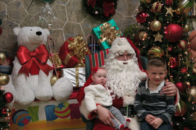 Dear Holly: A Weekend of Crawling, Pink Eye, and Getting Your Picture Taken with Santa